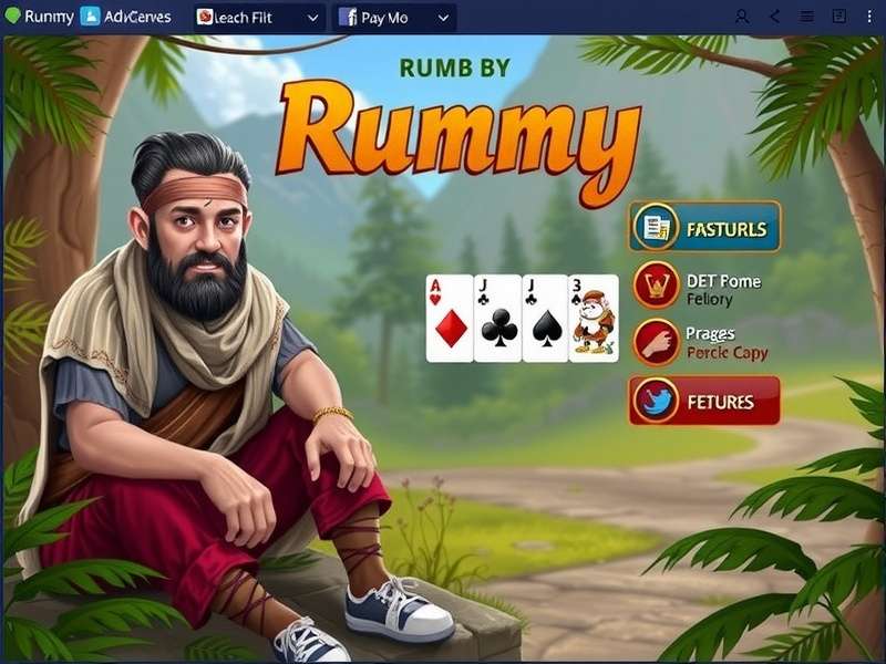Rummy Adventure Game Interface